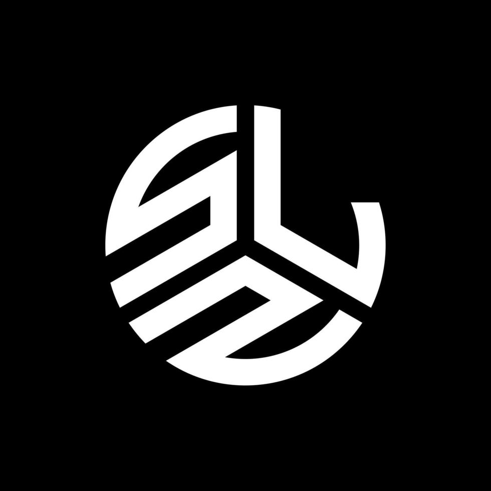 SLZ letter logo design on black background. SLZ creative initials letter logo concept. SLZ letter design. vector