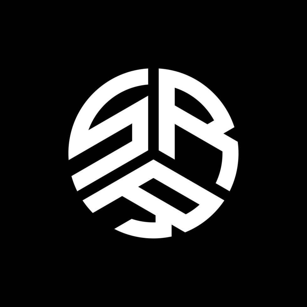 SRR letter logo design on black background. SRR creative initials letter logo concept. SRR letter design. vector