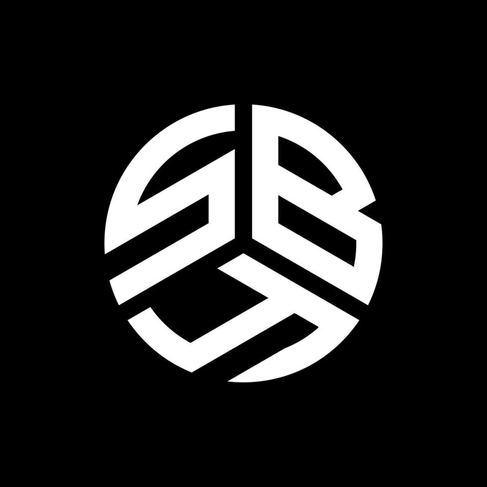 diseño del logotipo de la letra sby sobre fondo negro. concepto de logotipo de letra de iniciales creativas sby. diseño de letra sby. vector