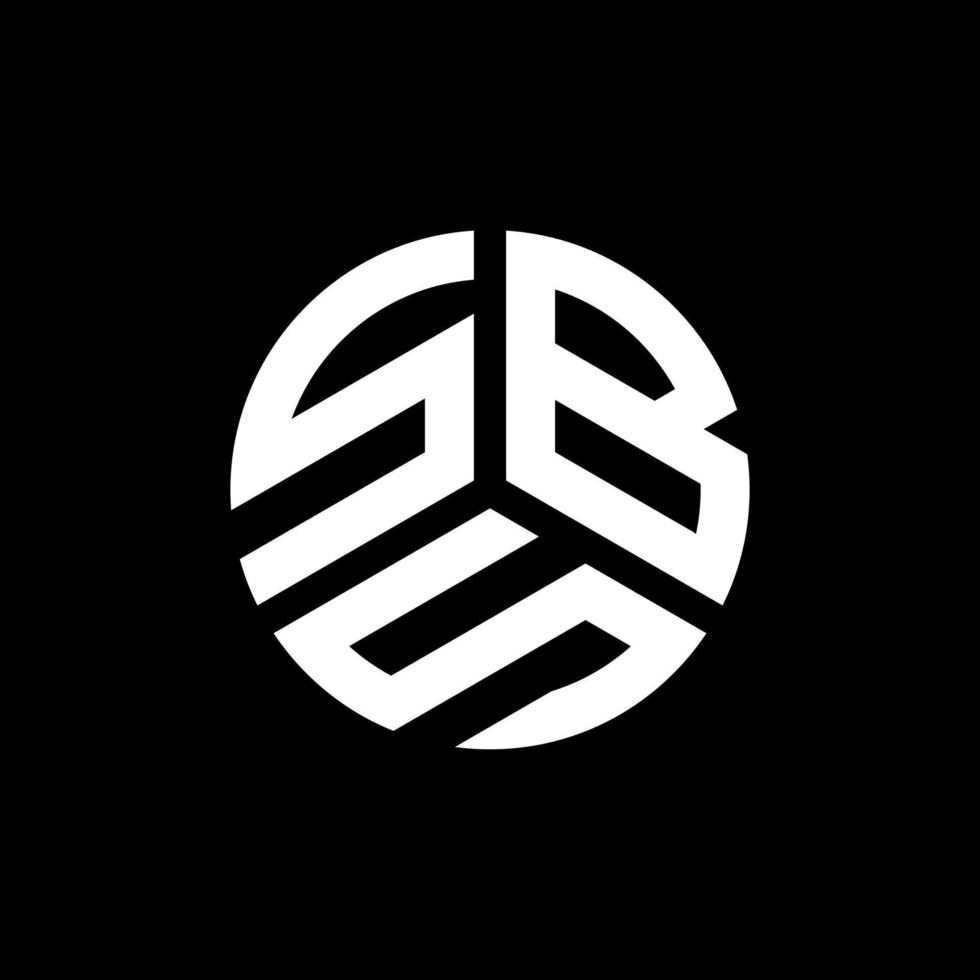 SBS letter logo design on black background. SBS creative initials letter logo concept. SBS letter design. vector