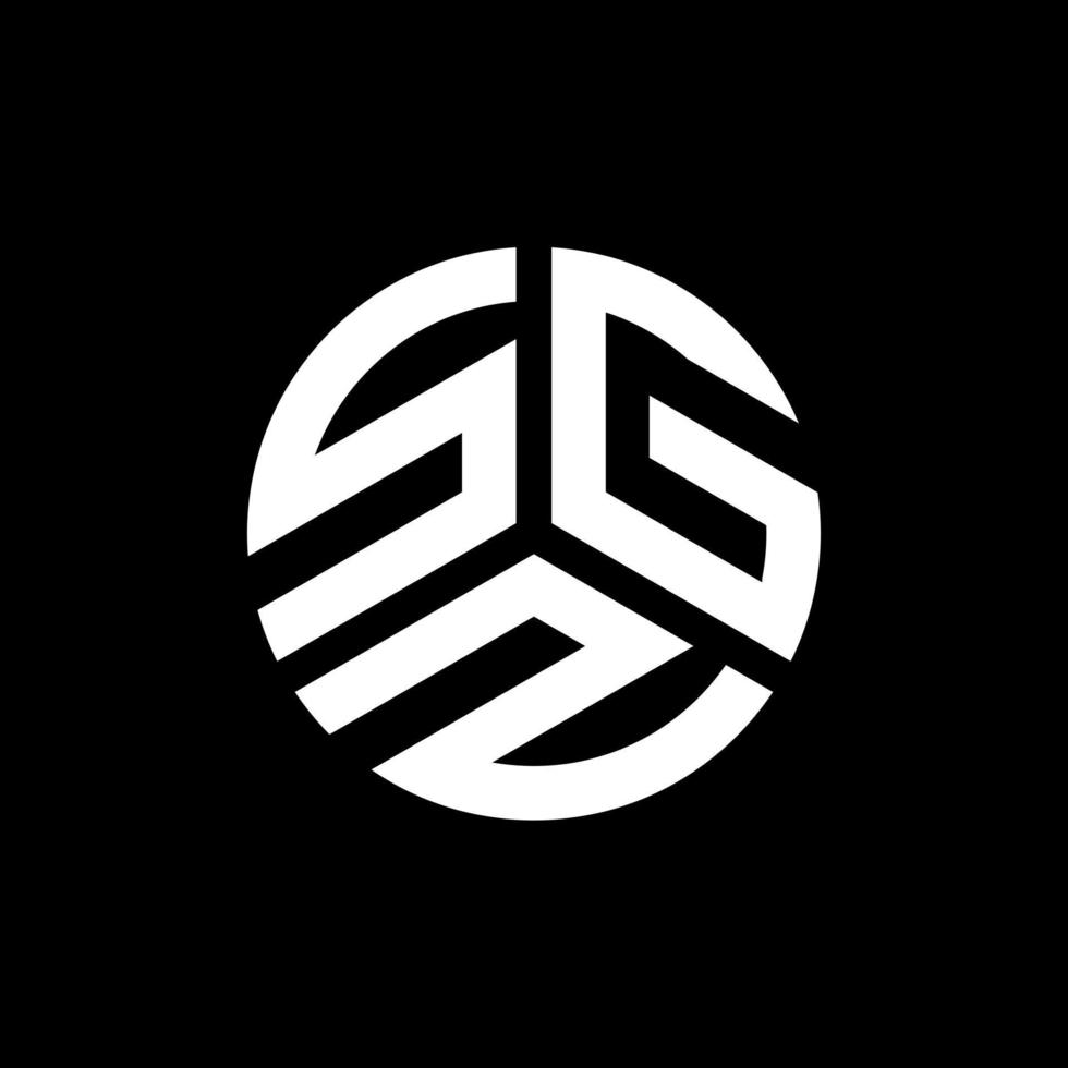 SGZ letter logo design on black background. SGZ creative initials letter logo concept. SGZ letter design. vector