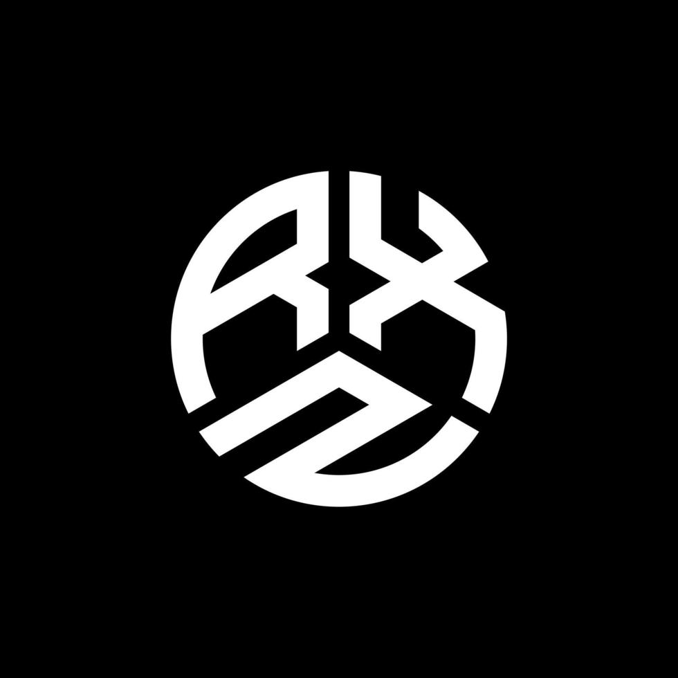 RXZ letter logo design on black background. RXZ creative initials letter logo concept. RXZ letter design. vector