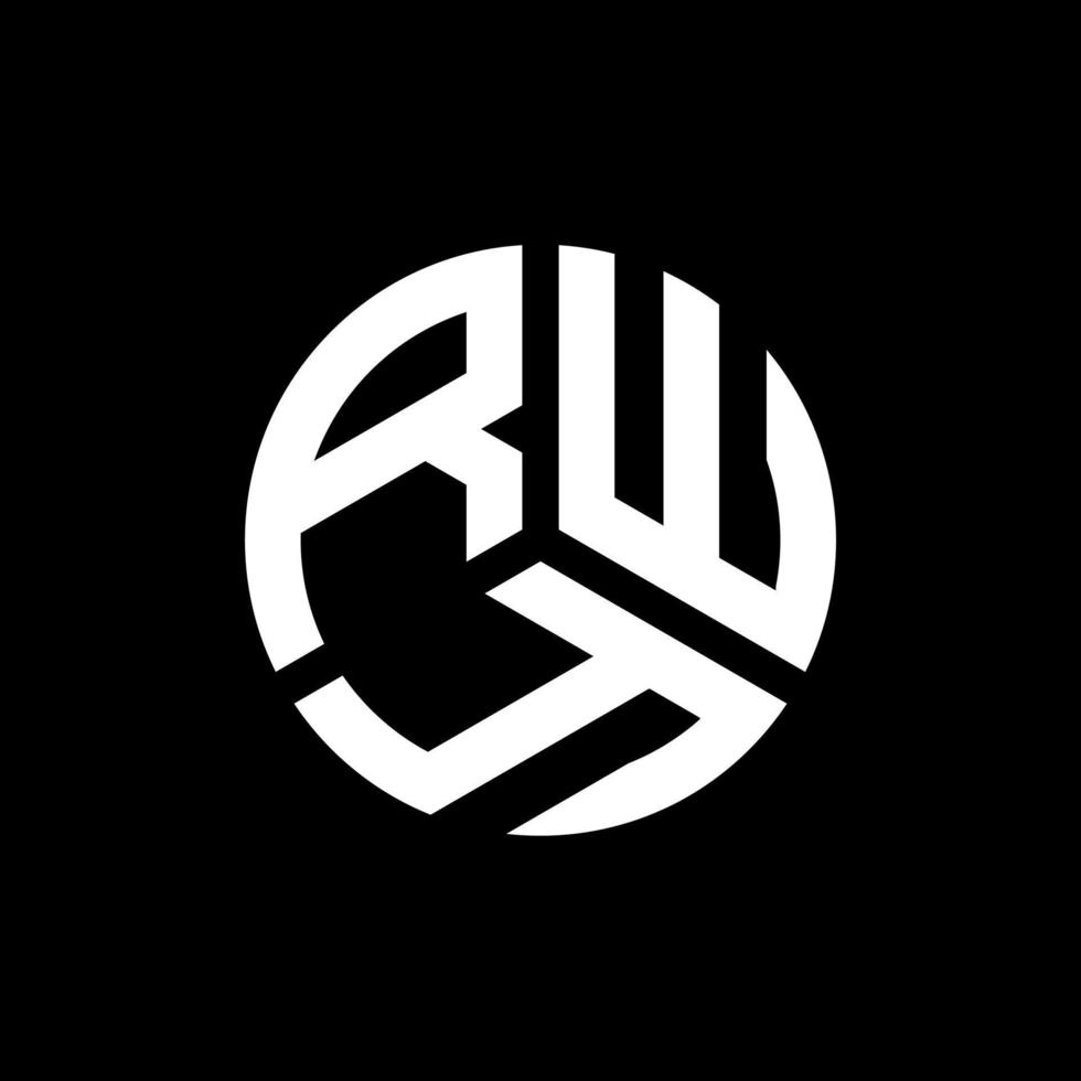 diseño de logotipo de letra rwy sobre fondo negro. concepto de logotipo de letra de iniciales creativas rwy. diseño de letras rwy. vector