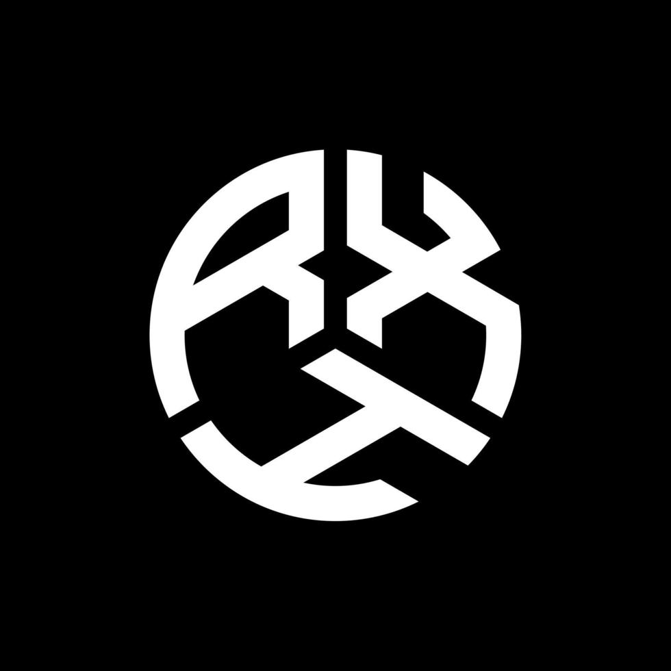 RXH letter logo design on black background. RXH creative initials letter logo concept. RXH letter design. vector