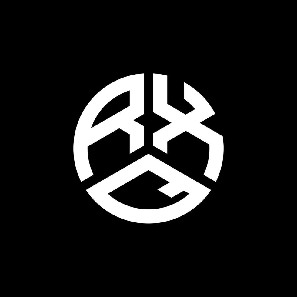RXQ letter logo design on black background. RXQ creative initials letter logo concept. RXQ letter design. vector