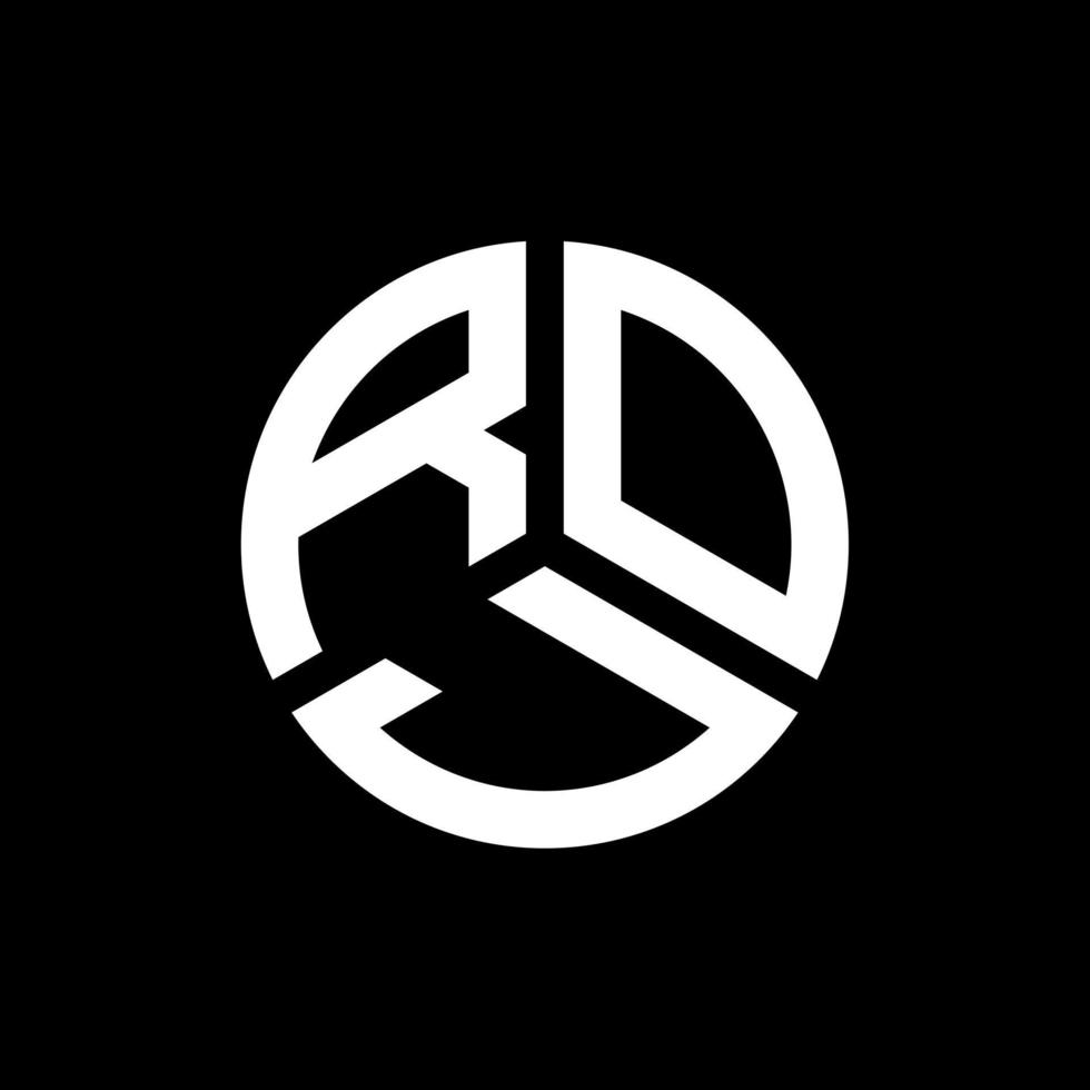 ROJ letter logo design on black background. ROJ creative initials letter logo concept. ROJ letter design. vector