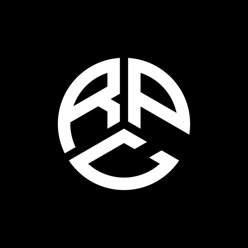 RPC letter logo design on black background. RPC creative initials letter logo concept. RPC letter design. vector