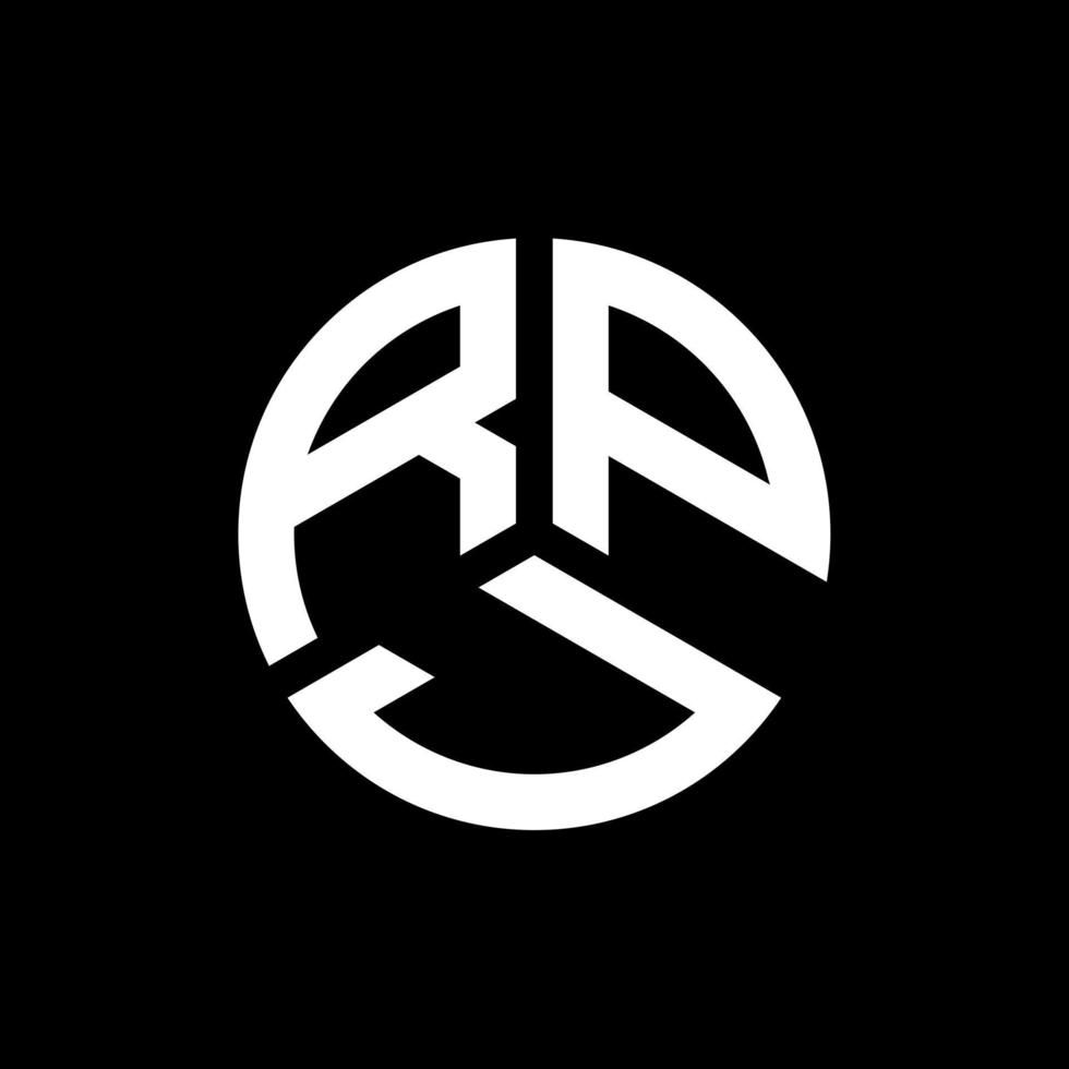 RPJ letter logo design on black background. RPJ creative initials letter logo concept. RPJ letter design. vector