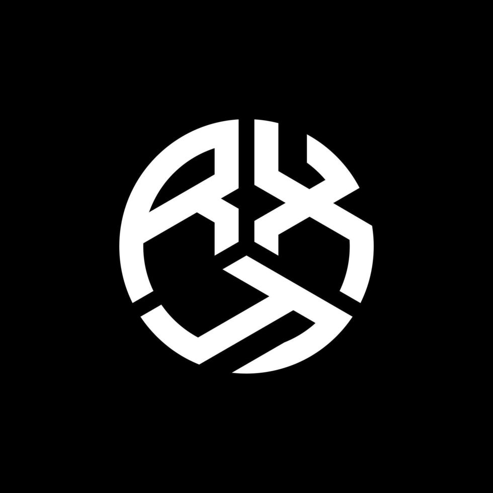 RXY letter logo design on black background. RXY creative initials letter logo concept. RXY letter design. vector