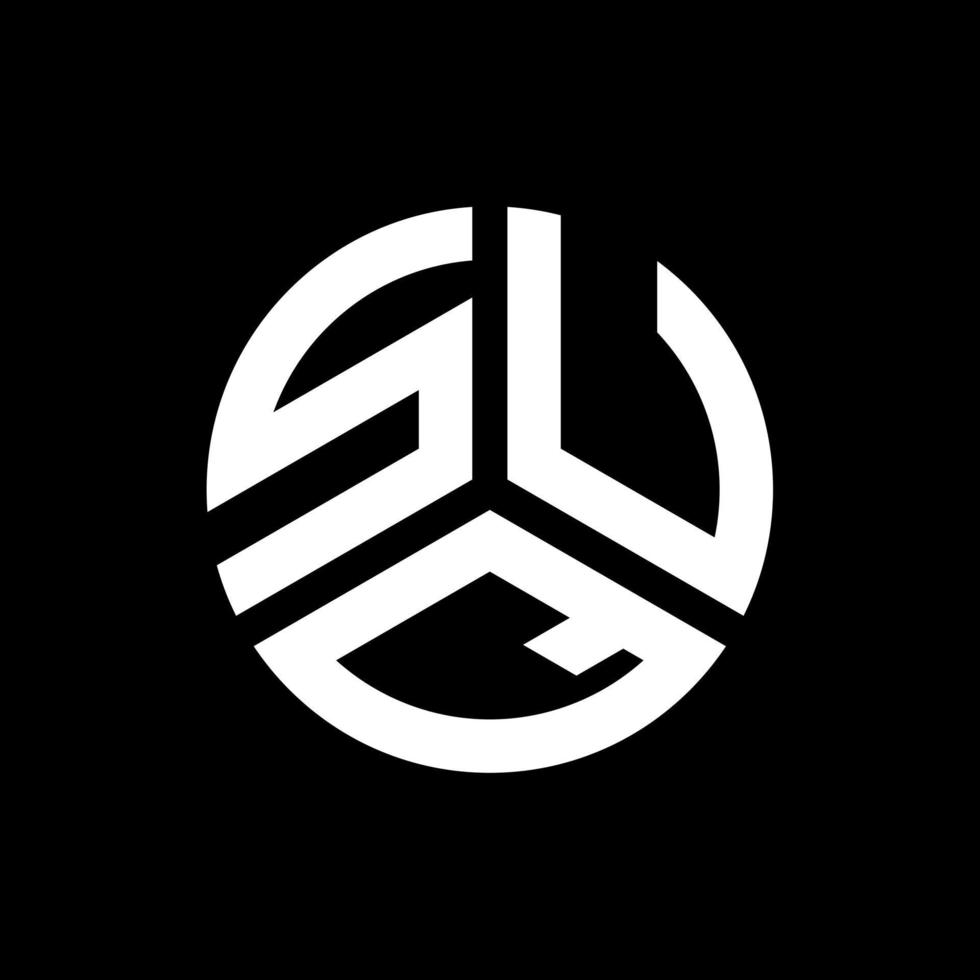SUQ letter logo design on black background. SUQ creative initials letter logo concept. SUQ letter design. vector