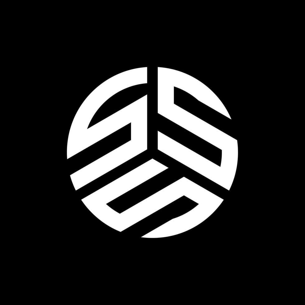 SSS letter logo design on black background. SSS creative initials letter logo concept. SSS letter design. vector