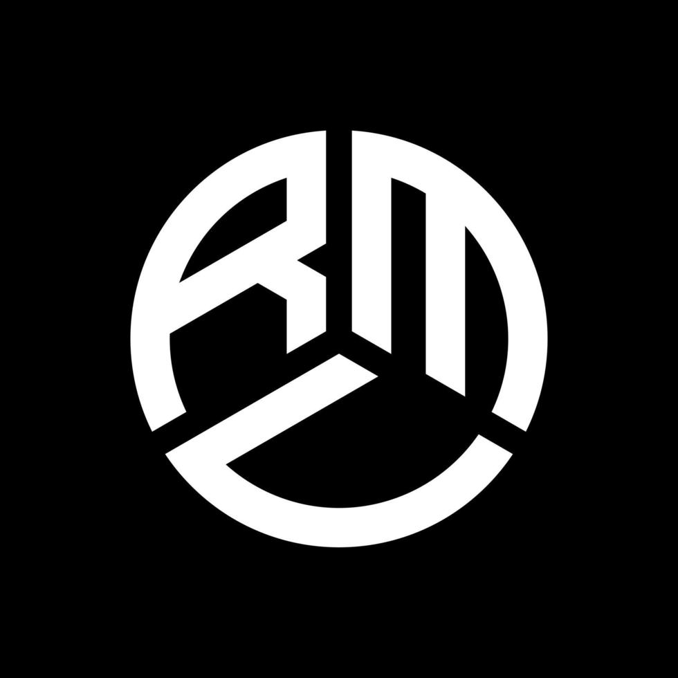 diseño de logotipo de letra rmu sobre fondo negro. concepto de logotipo de letra de iniciales creativas rmu. diseño de letras rmu. vector