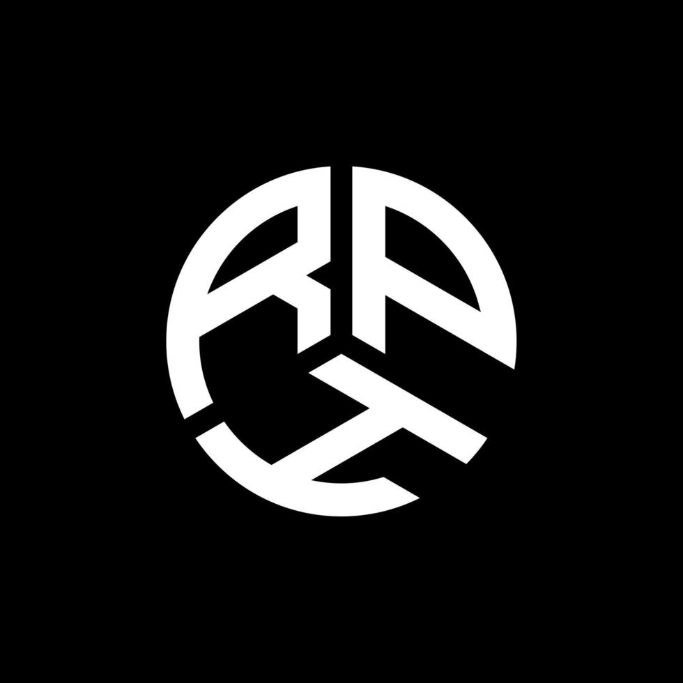 diseño de logotipo de letra rph sobre fondo negro. concepto de logotipo de letra de iniciales creativas rph. diseño de letra rph. vector