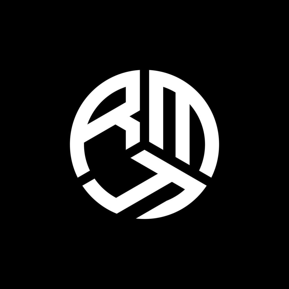 RMY letter logo design on black background. RMY creative initials letter logo concept. RMY letter design. vector