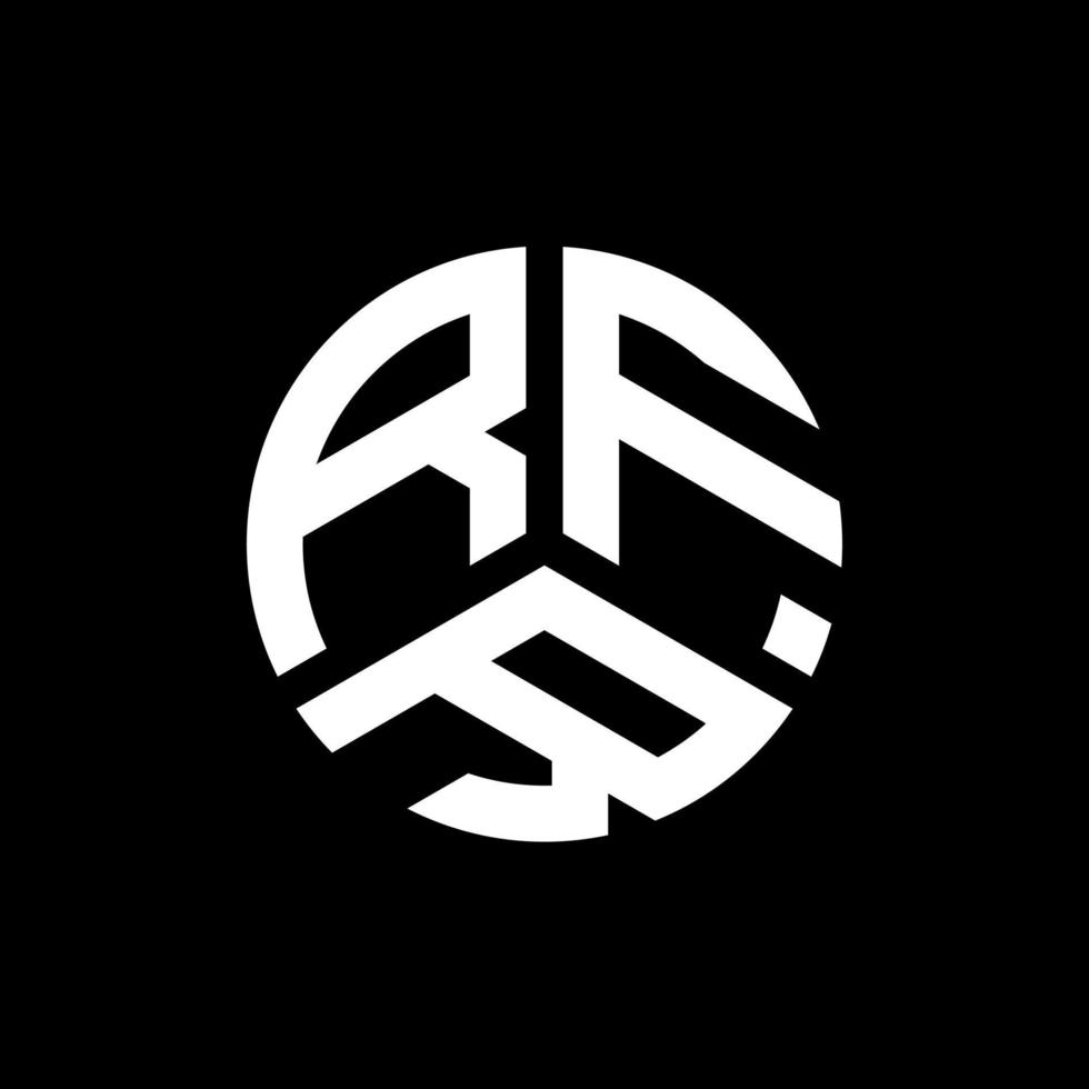 RFR letter logo design on black background. RFR creative initials letter logo concept. RFR letter design. vector