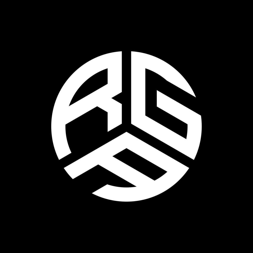 RGA letter logo design on black background. RGA creative initials letter logo concept. RGA letter design. vector