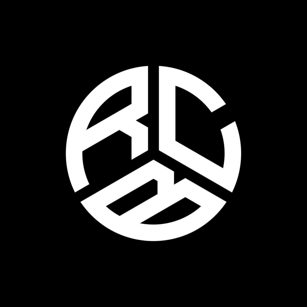 RCB letter logo design on black background. RCB creative initials letter logo concept. RCB letter design. vector