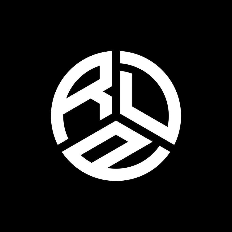 RDP letter logo design on black background. RDP creative initials