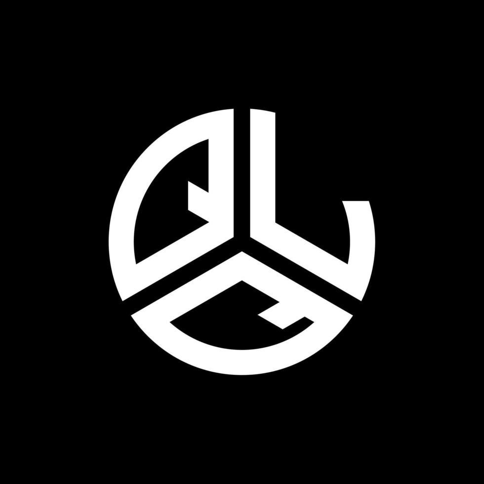 QLQ letter logo design on black background. QLQ creative initials letter logo concept. QLQ letter design. vector