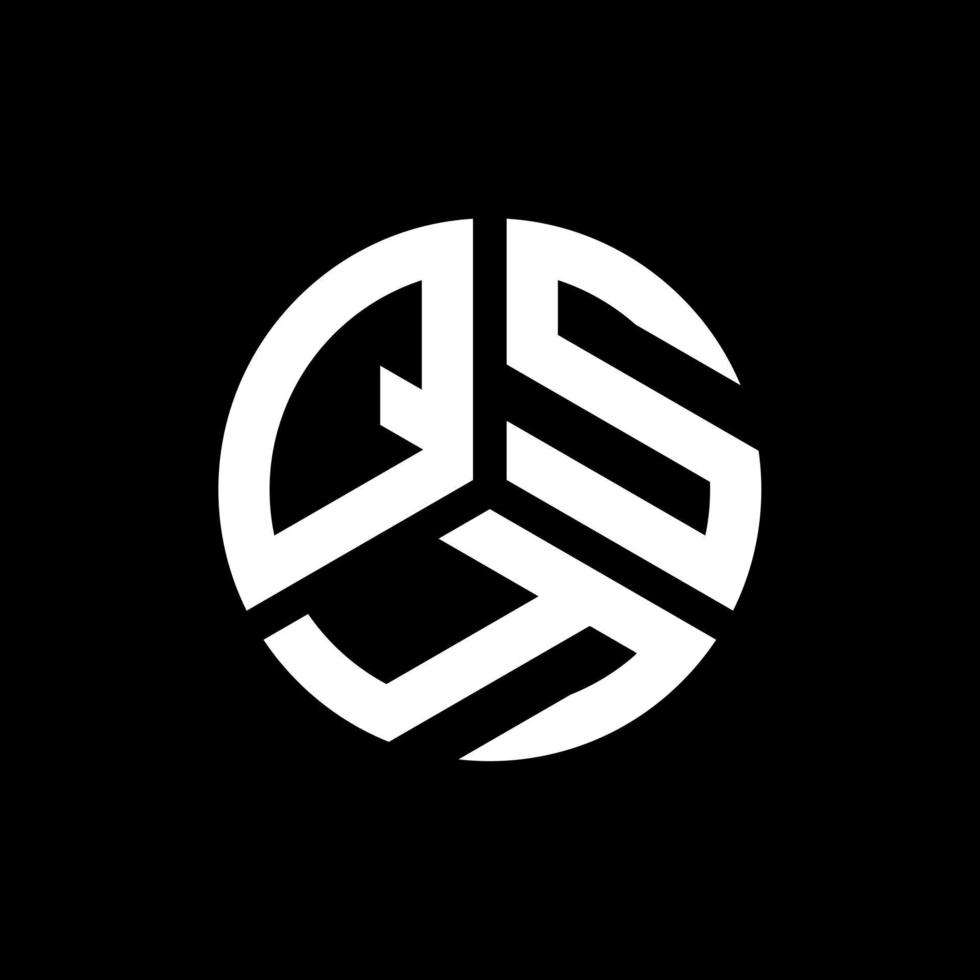 diseño de logotipo de letra qsy sobre fondo negro. concepto de logotipo de letra inicial creativa qsy. diseño de letra qsy. vector