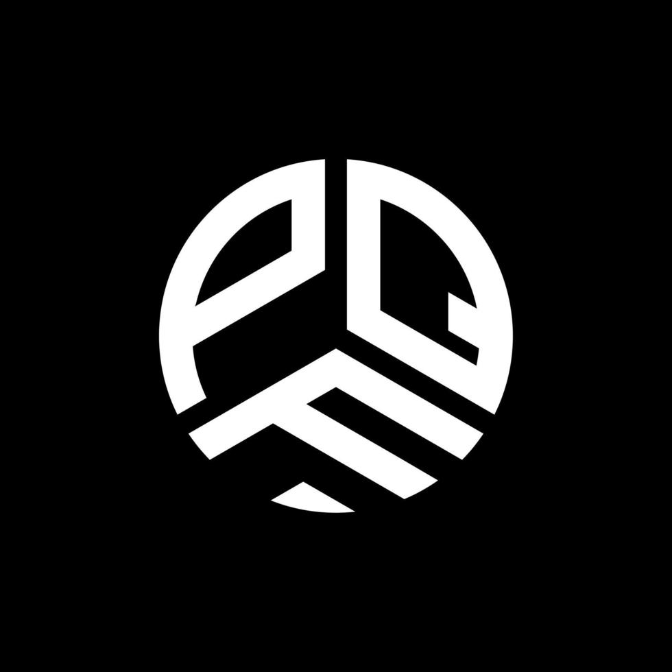 PQF letter logo design on black background. PQF creative initials letter logo concept. PQF letter design. vector
