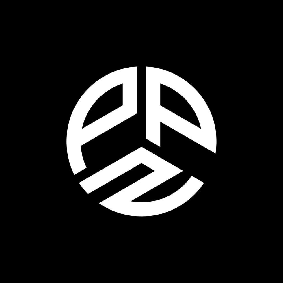 PPZ letter logo design on black background. PPZ creative initials letter logo concept. PPZ letter design. vector