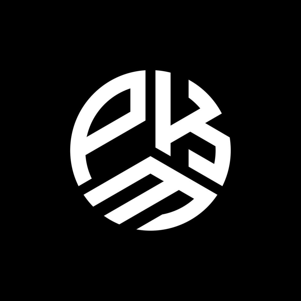 diseño de logotipo de letra pkm sobre fondo negro. concepto de logotipo de letra inicial creativa pkm. diseño de letras pkm. vector
