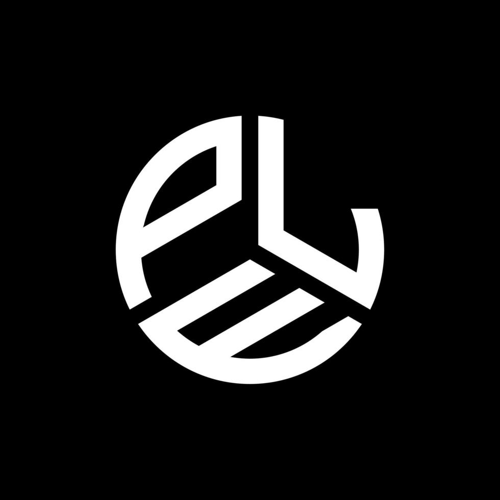 PLE letter logo design on black background. PLE creative initials letter logo concept. PLE letter design. vector