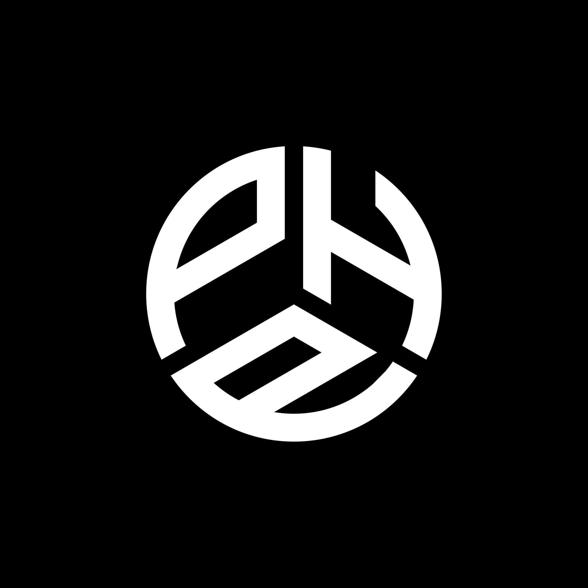 PHP letter logo design on black background. PHP creative initials ...