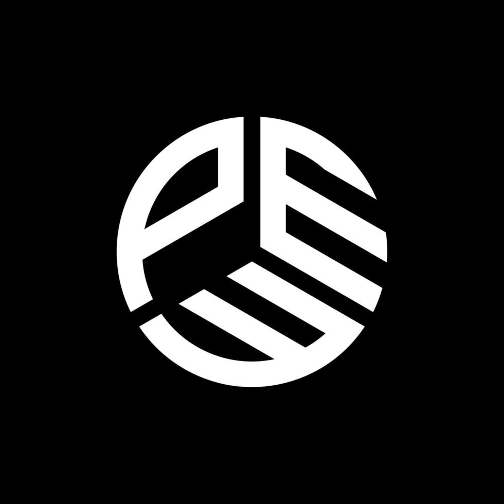 PEW letter logo design on black background. PEW creative initials letter logo concept. PEW letter design. vector