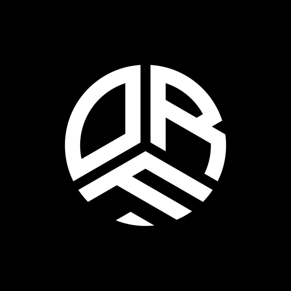 ORF letter logo design on black background. ORF creative initials letter logo concept. ORF letter design. vector