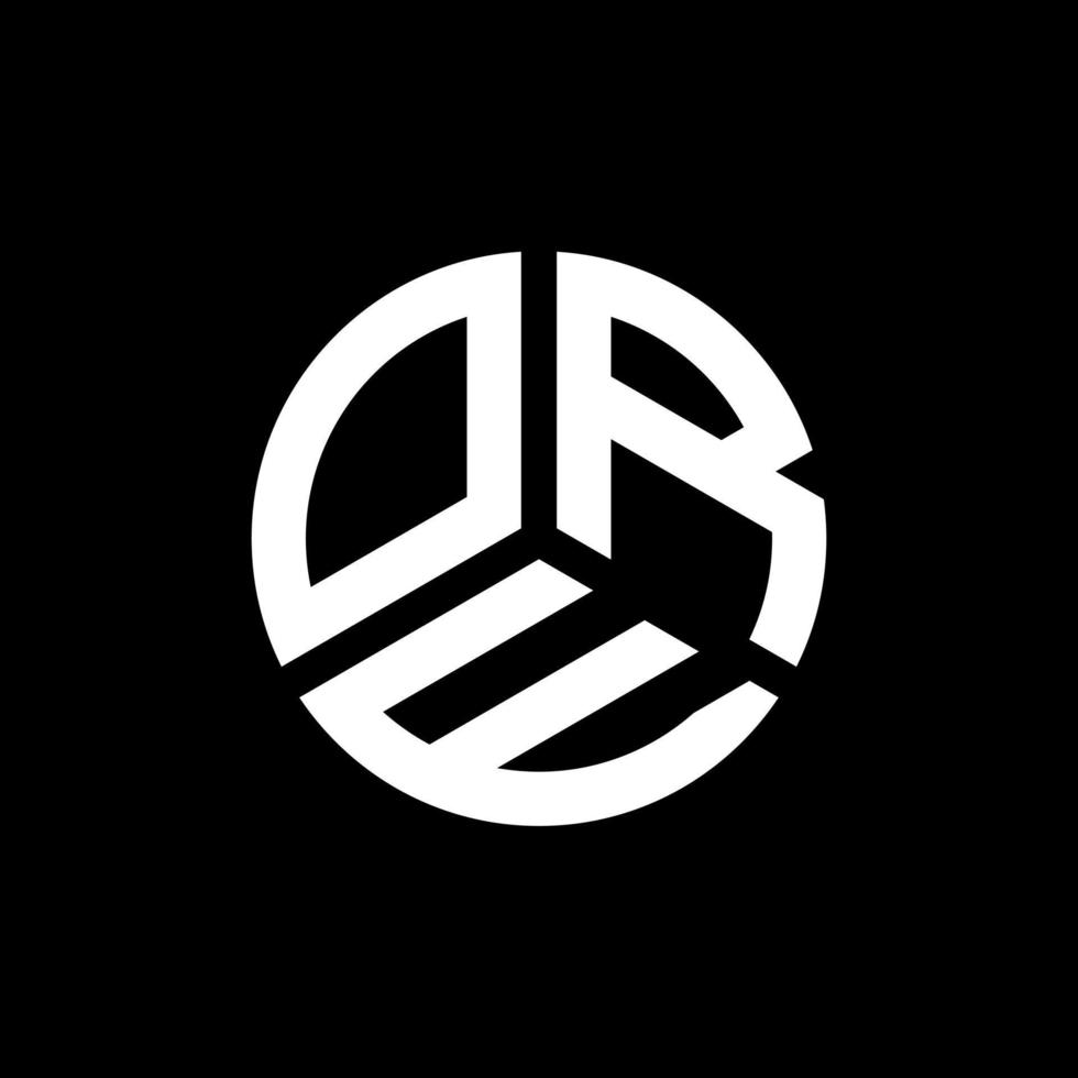 ORE letter logo design on black background. ORE creative initials letter logo concept. ORE letter design. vector