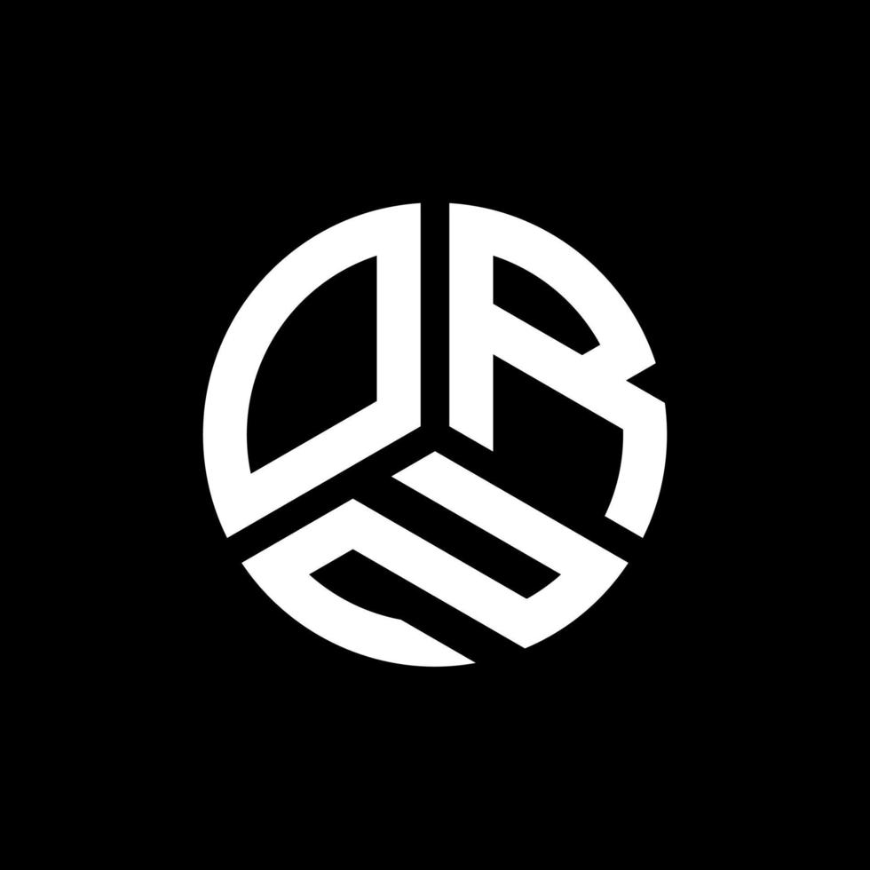 diseño de logotipo de letra orn sobre fondo negro. concepto de logotipo de letra de iniciales creativas orn. diseño de letras orn. vector