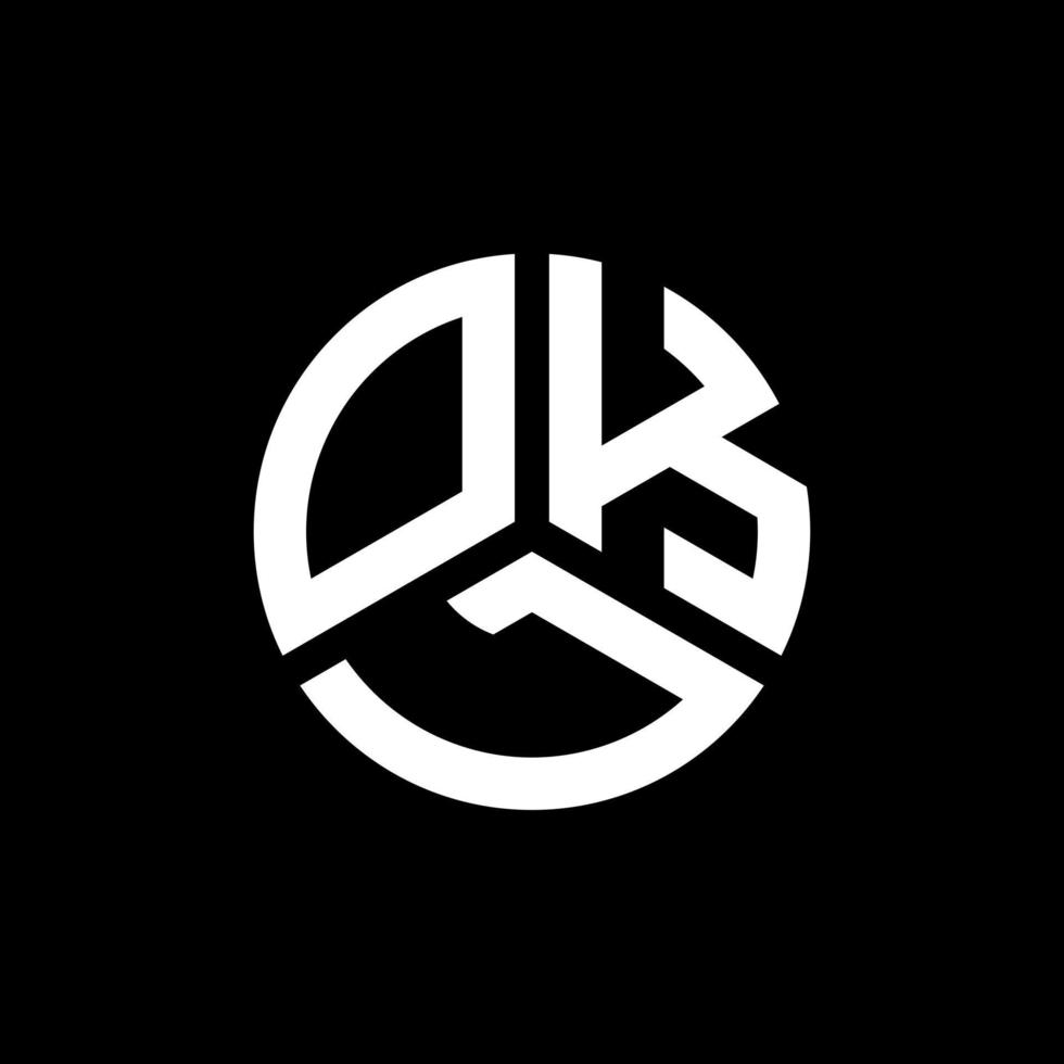 OKL letter logo design on black background. OKL creative initials letter logo concept. OKL letter design. vector