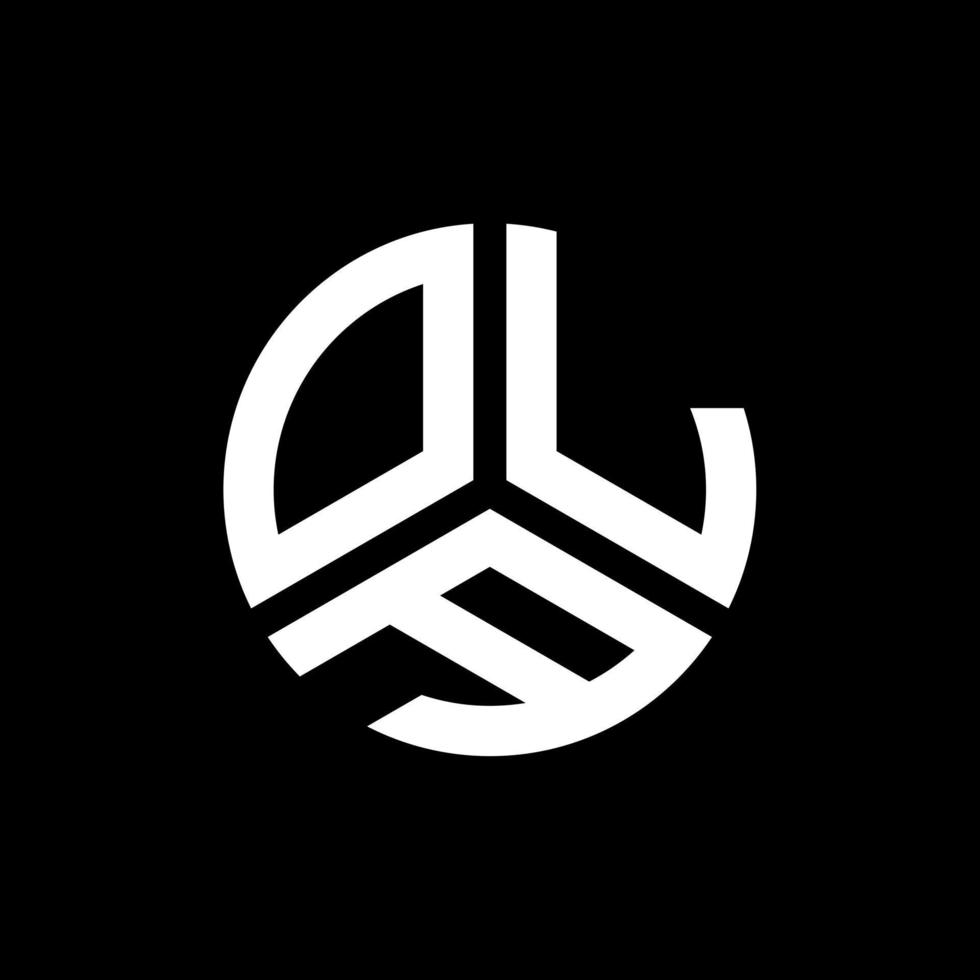 OLA letter logo design on black background. OLA creative initials letter logo concept. OLA letter design. vector