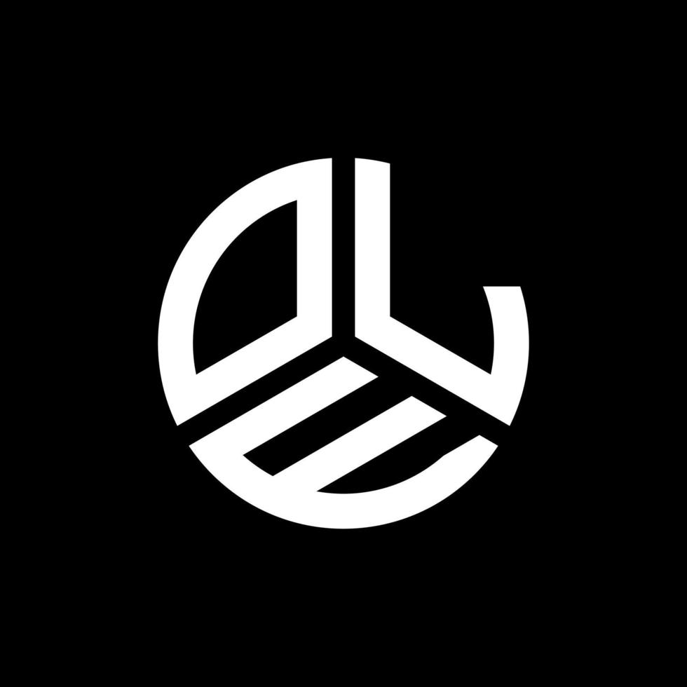 OLE letter logo design on black background. OLE creative initials letter logo concept. OLE letter design. vector