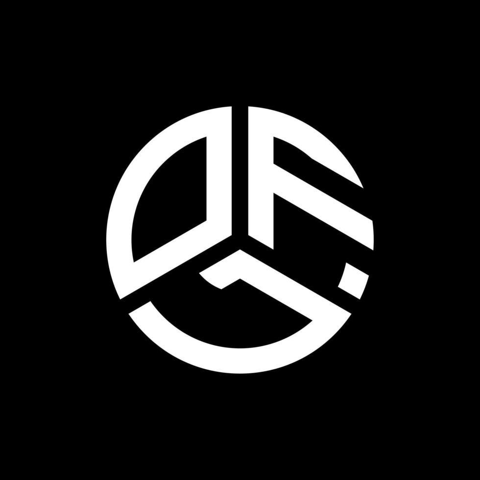 OFL letter logo design on black background. OFL creative initials letter logo concept. OFL letter design. vector