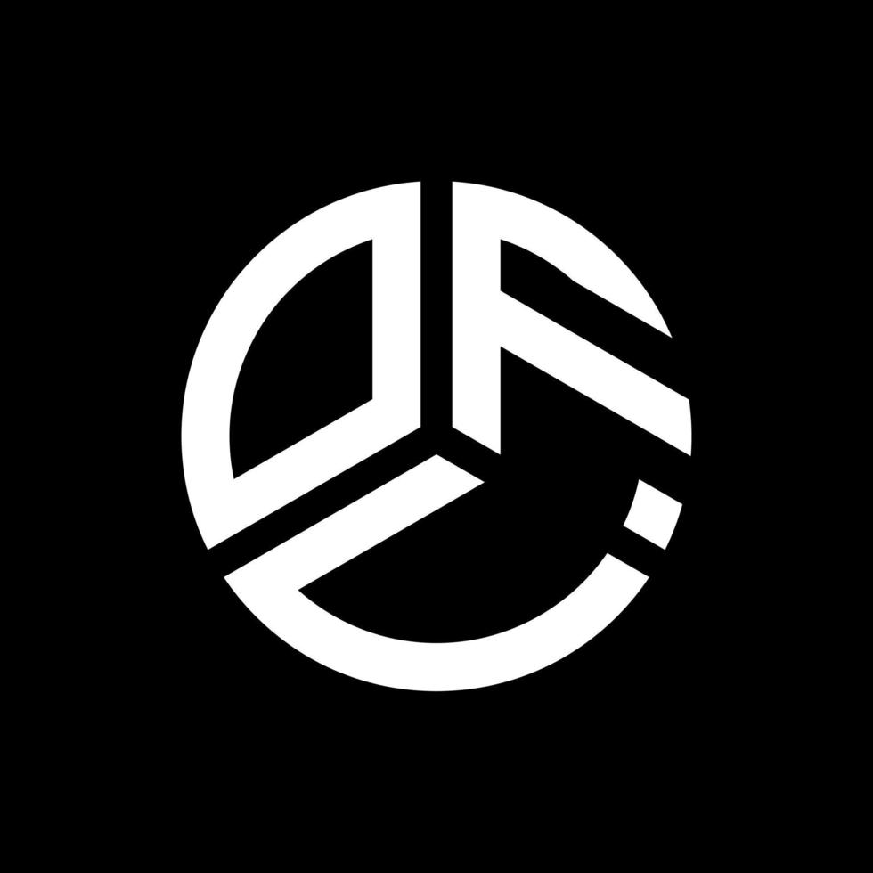 diseño de logotipo de letra ofv sobre fondo negro. concepto de logotipo de letra de iniciales creativas ofv. diseño de letras ofv. vector
