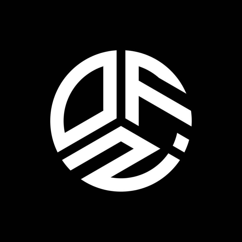 OFZ letter logo design on black background. OFZ creative initials letter logo concept. OFZ letter design. vector