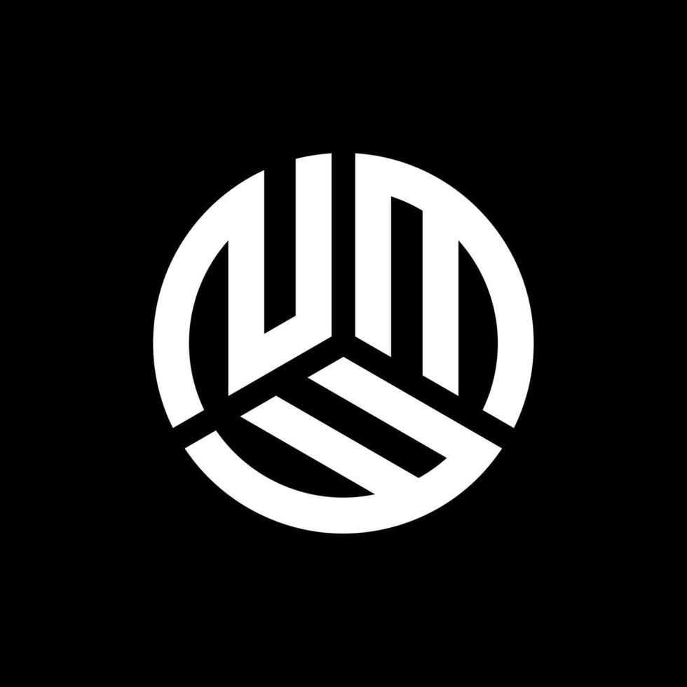 NMW letter logo design on black background. NMW creative initials letter logo concept. NMW letter design. vector