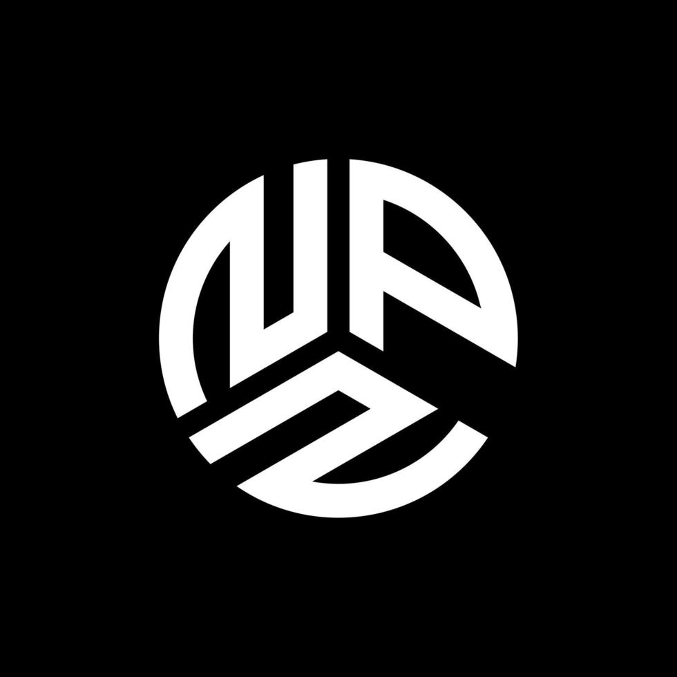 NPZ letter logo design on black background. NPZ creative initials letter logo concept. NPZ letter design. vector