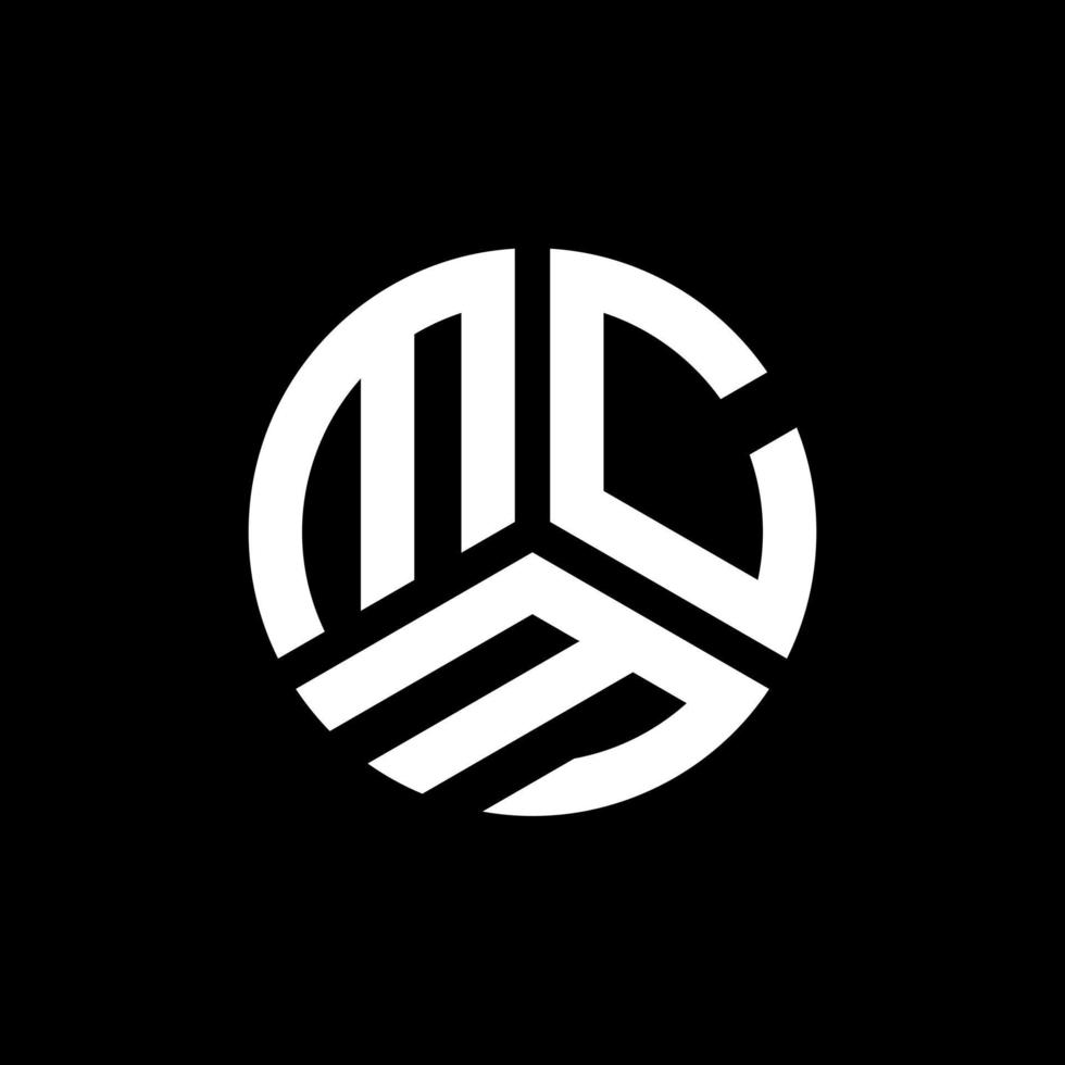 MCM letter logo design on black background. MCM creative initials letter logo concept. MCM letter design. vector