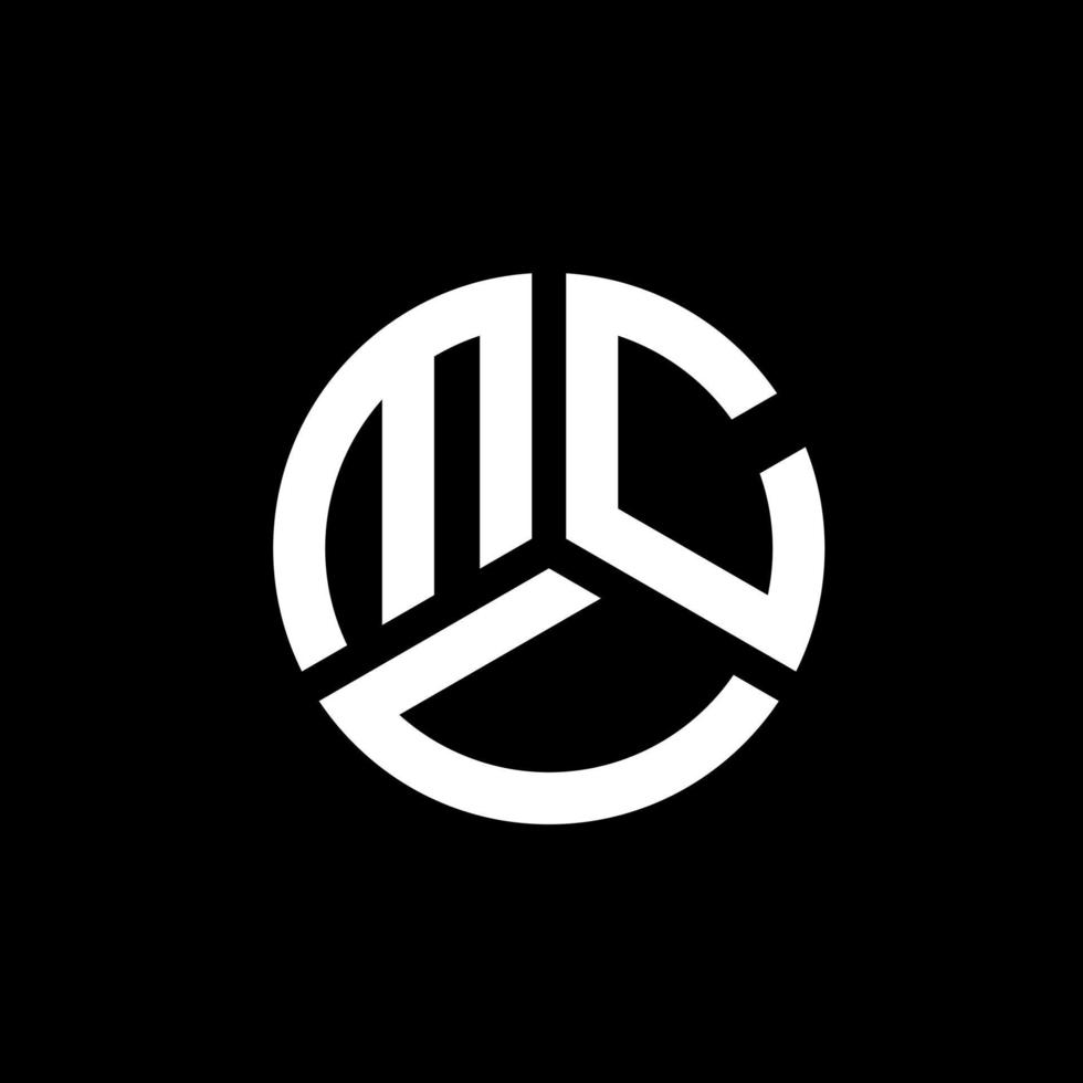 diseño de logotipo de letra mcu sobre fondo negro. concepto de logotipo de letra de iniciales creativas mcu. diseño de letras mcu. vector