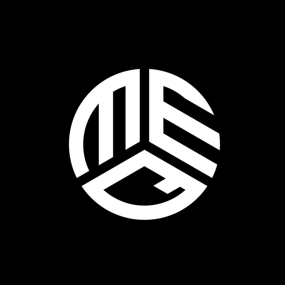 MEQ letter logo design on black background. MEQ creative initials letter logo concept. MEQ letter design. vector