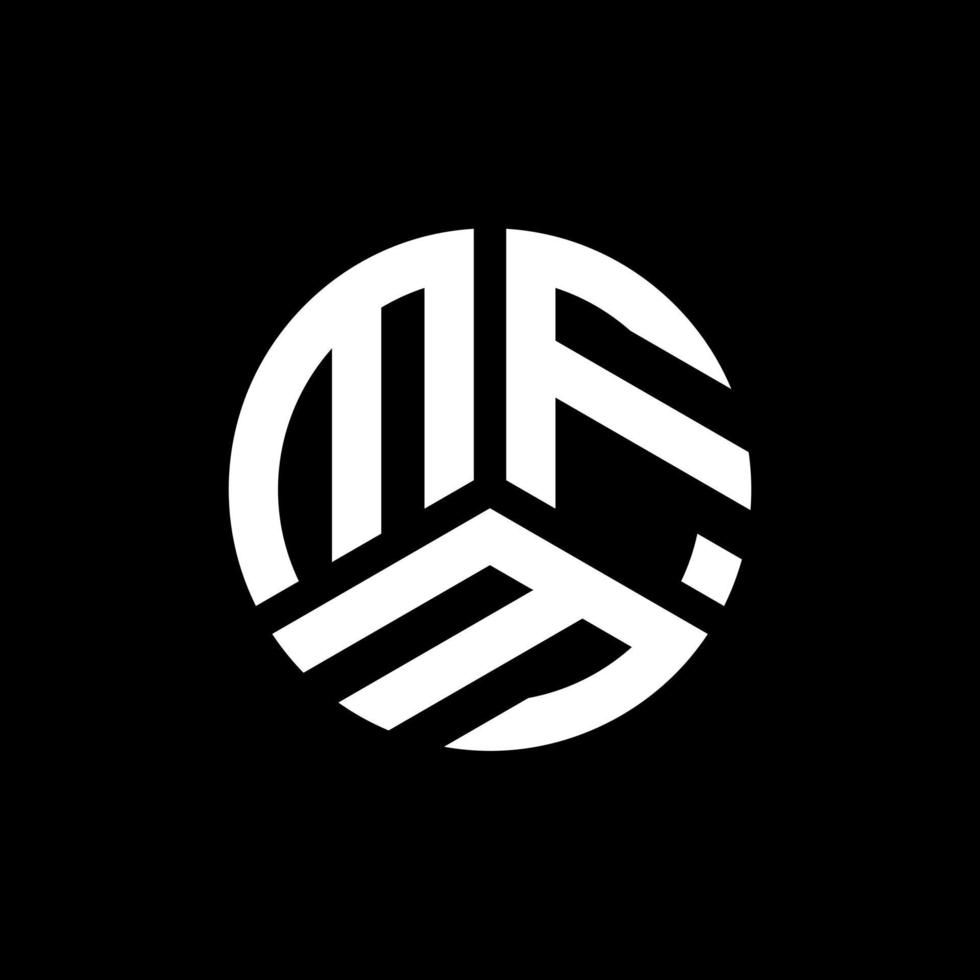 MFM letter logo design on black background. MFM creative initials letter logo concept. MFM letter design. vector