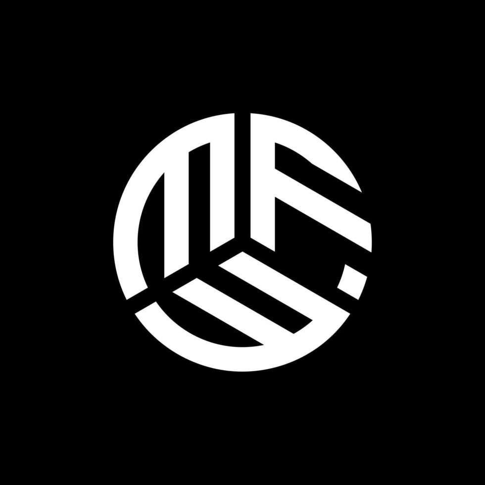 MFW letter logo design on black background. MFW creative initials letter logo concept. MFW letter design. vector