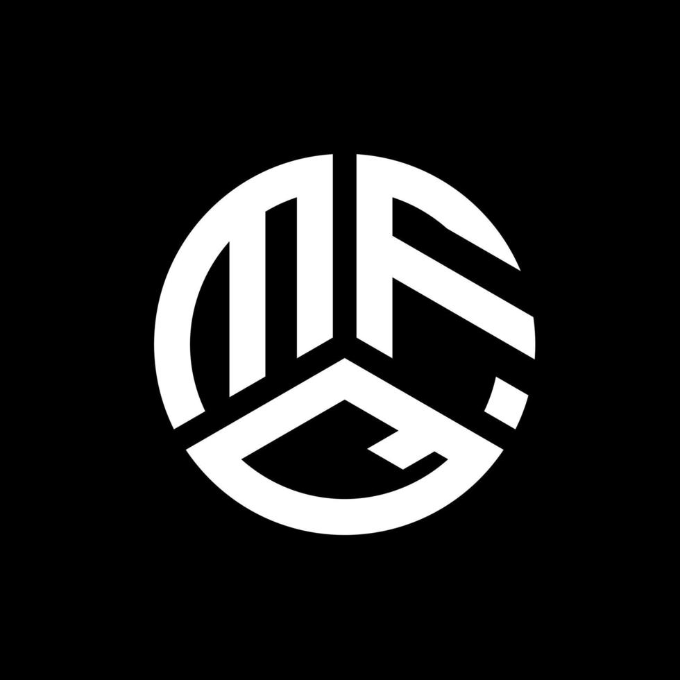 MFQ letter logo design on black background. MFQ creative initials letter logo concept. MFQ letter design. vector