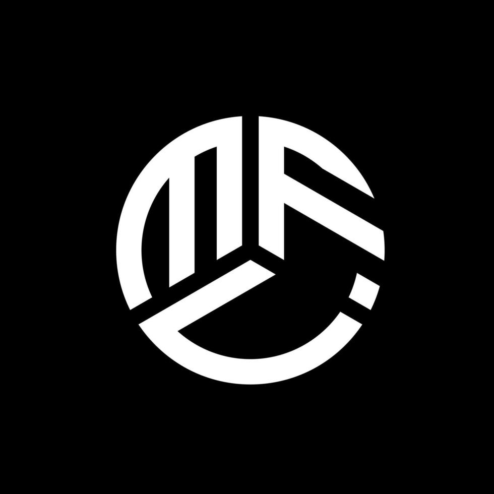MFU letter logo design on black background. MFU creative initials letter logo concept. MFU letter design. vector