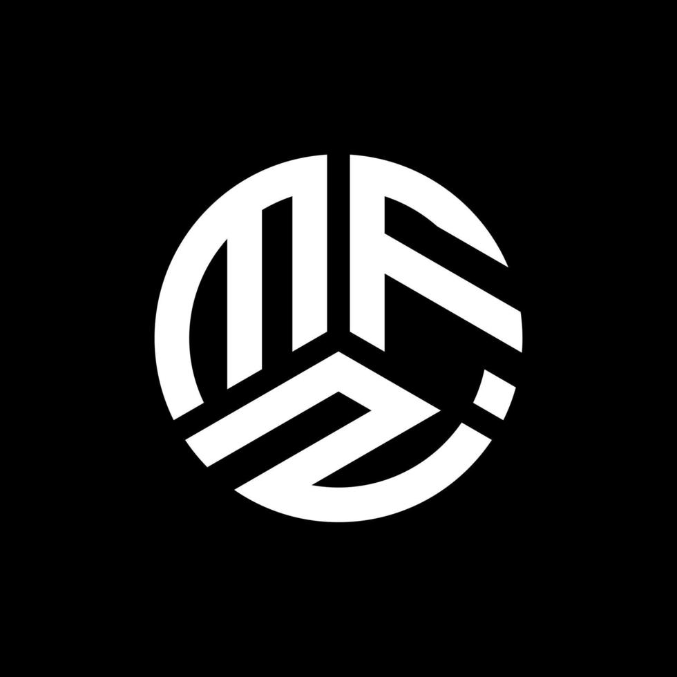 MFZ letter logo design on black background. MFZ creative initials letter logo concept. MFZ letter design. vector
