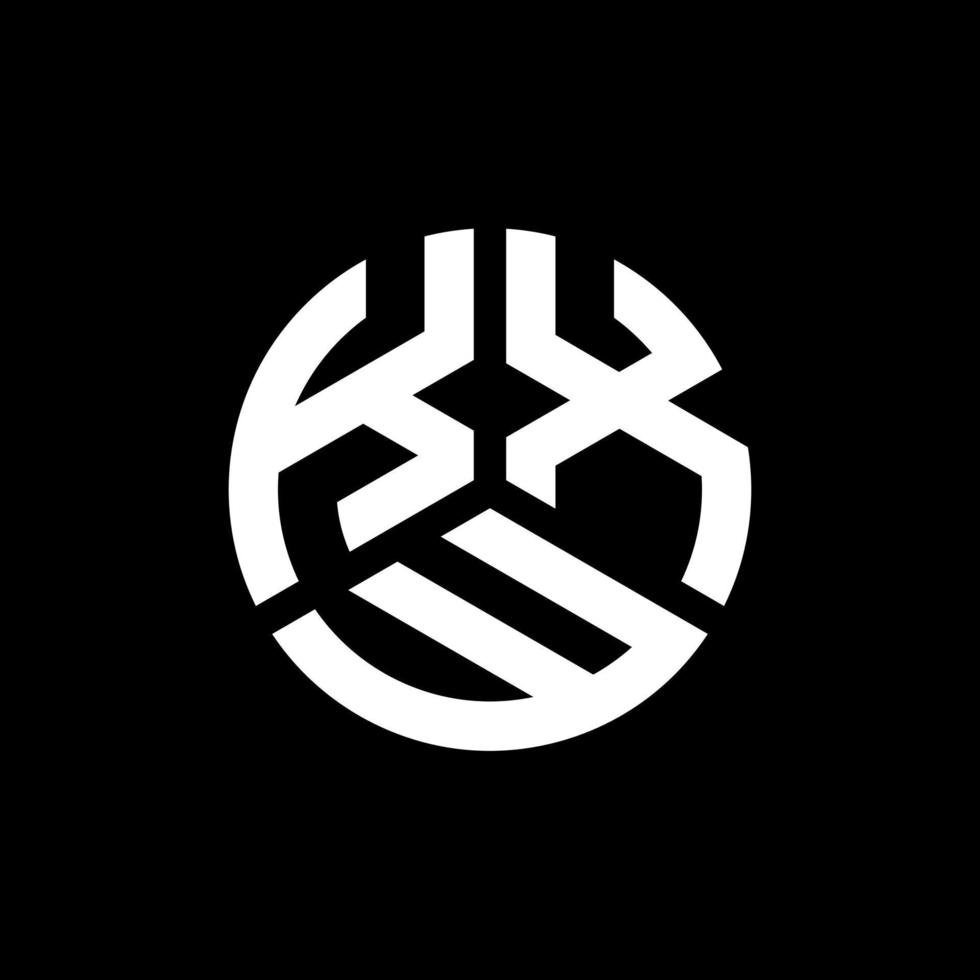PrintKXW letter logo design on black background. KXW creative initials letter logo concept. KXW letter design. vector